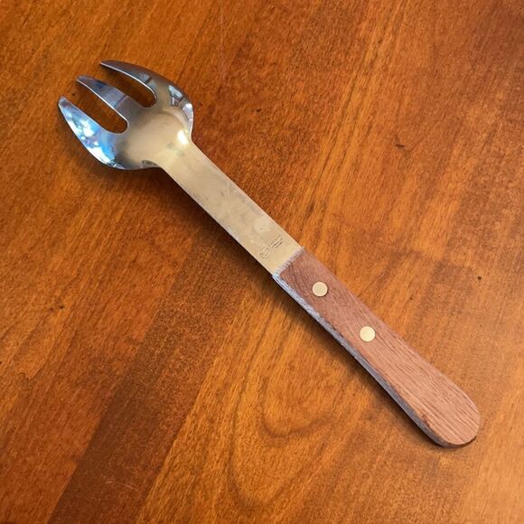 Vintage Vernon Taiwan Stainless Serving Fork/Spoon - Picture 3 of 4